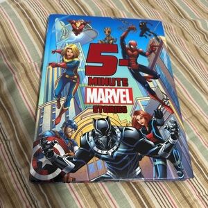 Marvel 5-Minute Stories Book with Red and Blue Cover